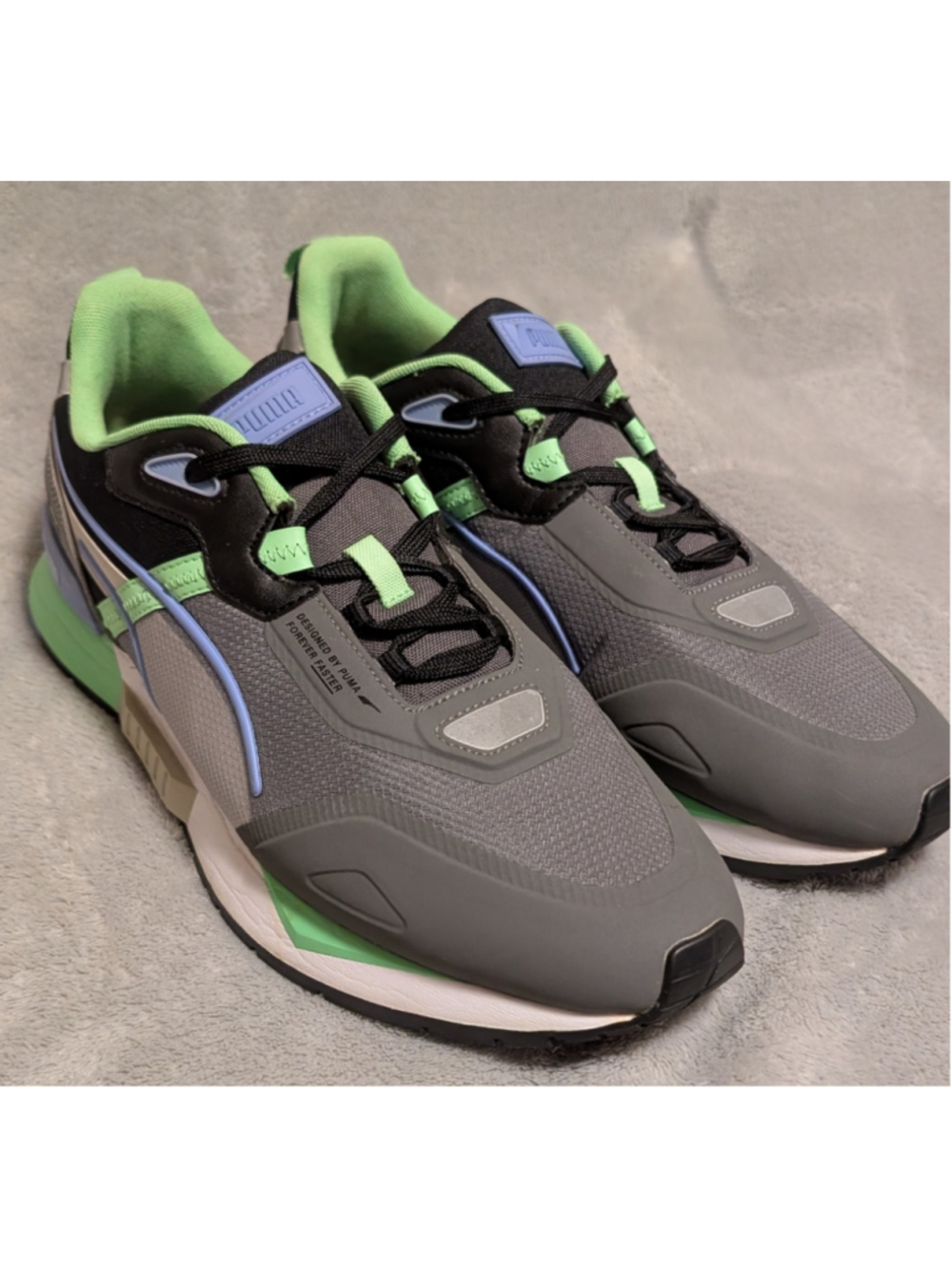 Puma Mirage Tech Castlerock Electro Green Sneakers US Men's Size 12 P14